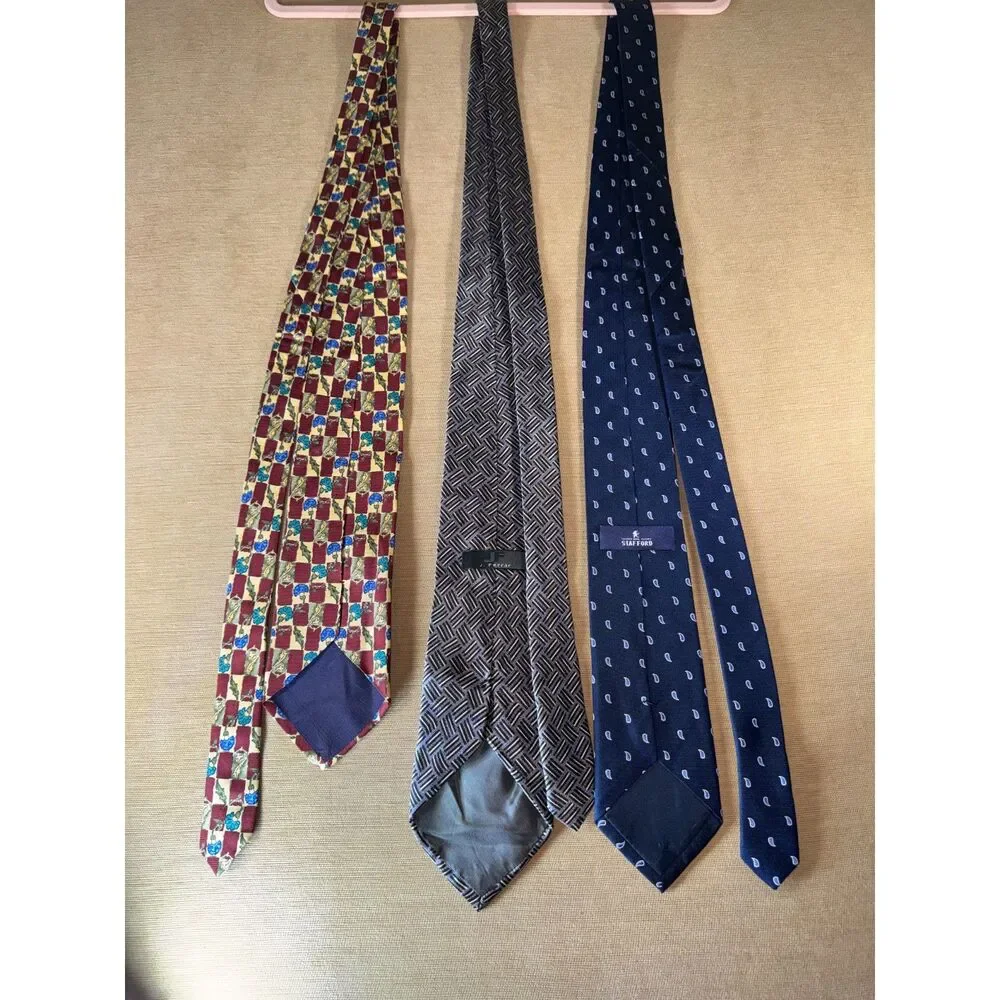 3Ties; Stafford, J.. Ferrar, Floral Tie made in Italy